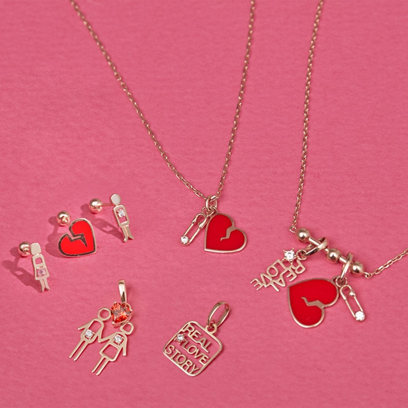Real Love Red Heart Bijou Charm 10k Gold Pendant | LLOYD THE GIFT ...
